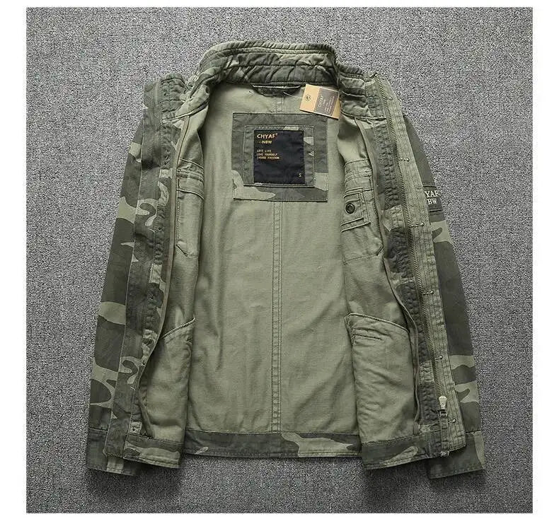 Signature Tunica Green Denim Cargo Jacket