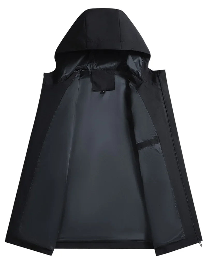 Signature Tunica Men's Lightweight Windbreaker Hooded Zip-Up Jacket for Hiking